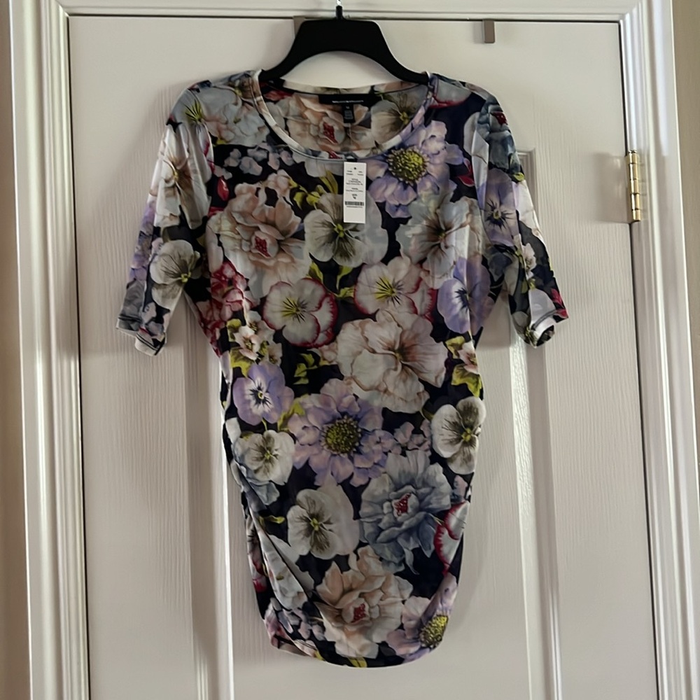 WHBM top Mesh shirted side tee NWT - Picture 3 of 7